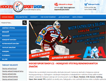 Tablet Screenshot of hockeysportshop.cz